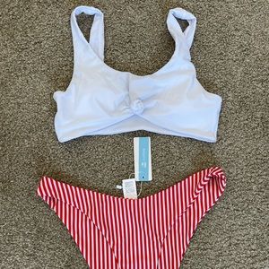 Cupshe White Knotted Bikini (M)